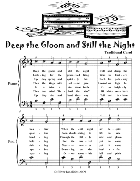 Deep The Gloom And Still The Night Easy Piano Sheet Music Tadpole Edition Page 2