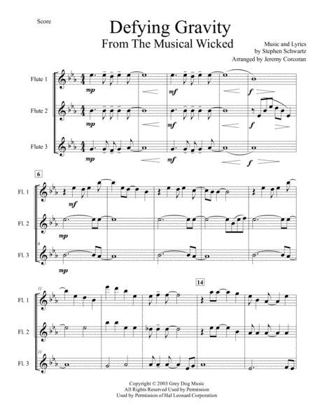 Defying Gravity For Three Flutes Page 2