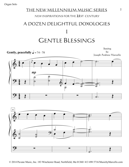 Delightful Doxology I Gentle Blessings Organ Key Of C Page 2