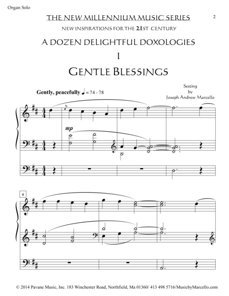 Delightful Doxology I Gentle Blessings Organ Key Of D Page 2