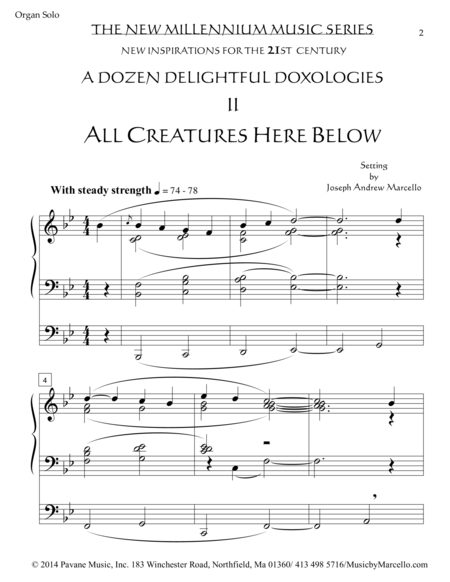 Delightful Doxology Ii All Creatures Here Below Organ Bb Page 2