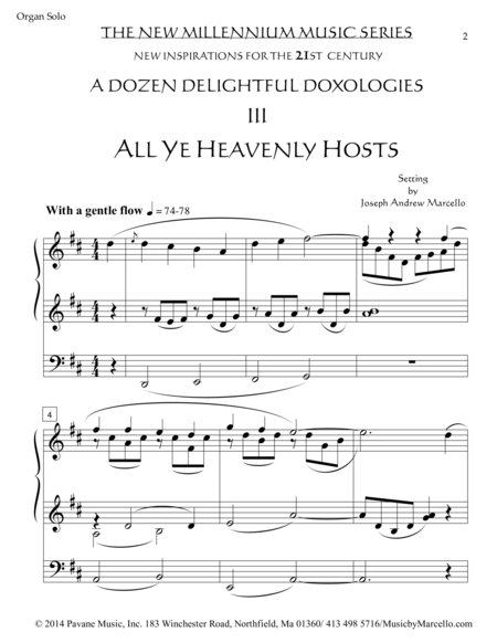 Delightful Doxology Ii All Creatures Here Below Organ D Page 2