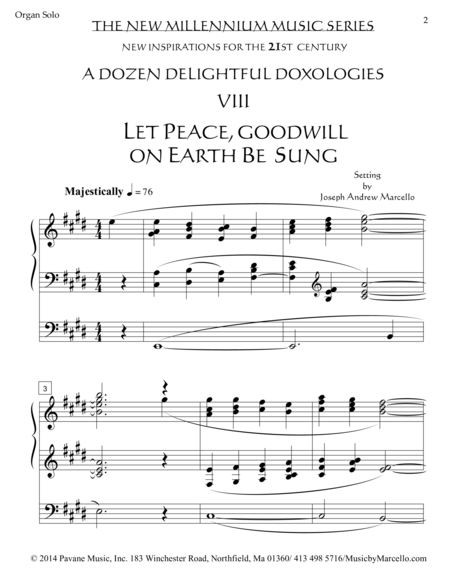 Delightful Doxology Viii Let Peace Goodwill On Earth Be Sung Organ E Page 2