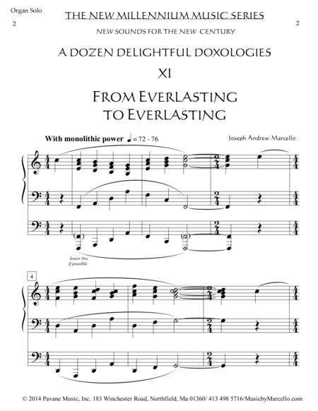 Delightful Doxology Xi From Everlasting To Everlasting Organ C Page 2