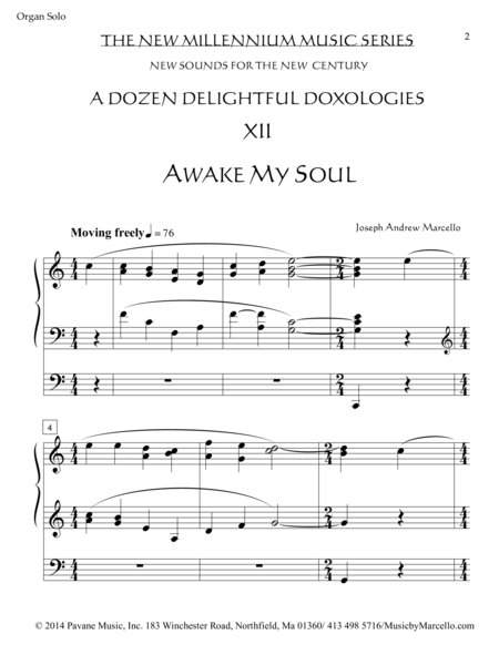 Delightful Doxology Xii Awake My Soul Organ C Page 2