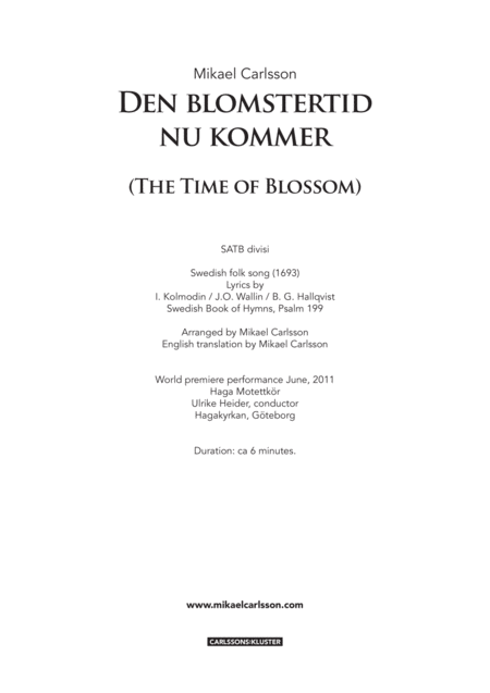 Den Blomstertid Nu Kommer The Time Of Blossom Page 2