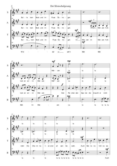 Der Klonschafgesang For Mixed Choir Satb Page 2