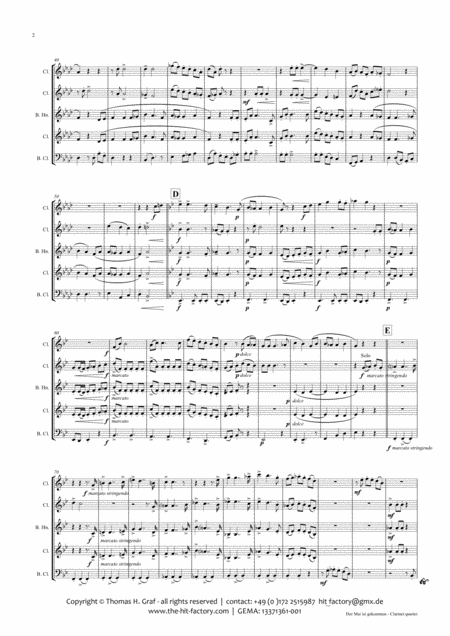 Der Mai Ist Gekommen German Folk Song Clarinet Quartet Page 2