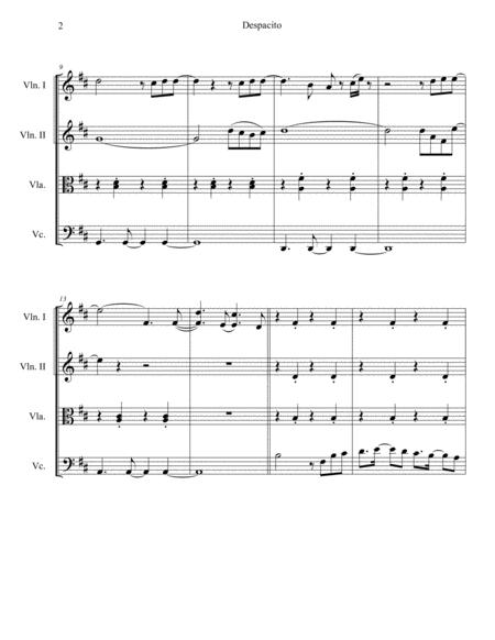 Despacito By Luis Fonsi And Daddy Yankee Arranged For String Quartet Page 2