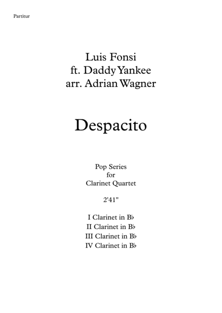Despacito Clarinet Quartet Arr Adrian Wagner Page 2