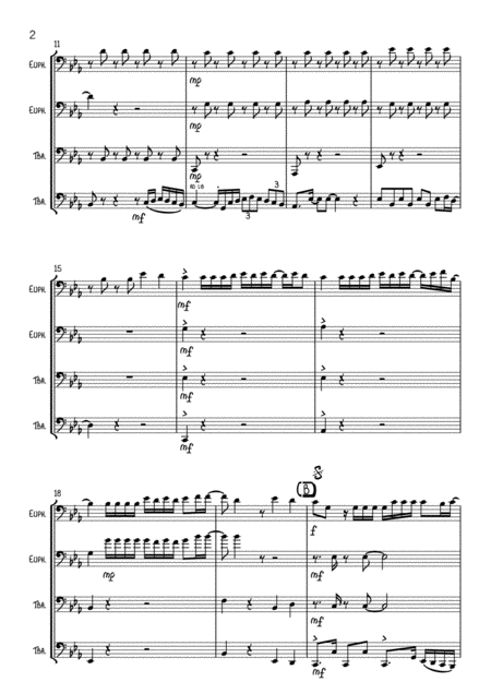 Despacito For Tuba Quartet Eett Page 2