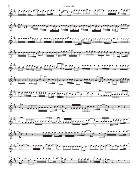 Despacito Original Key Flute Page 2