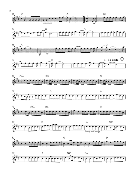 Despacito Solo Treble Clef With Chord Changes Page 2