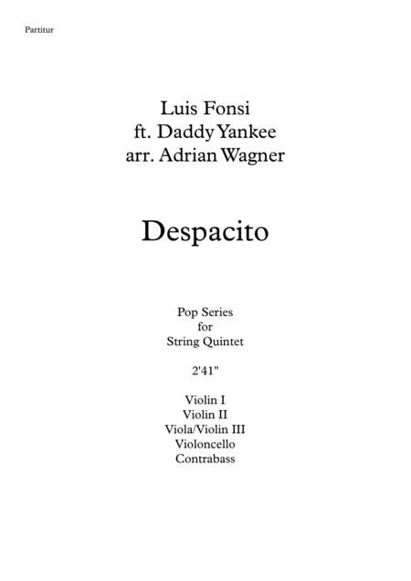 Despacito String Quintet Arr Adrian Wagner Page 2