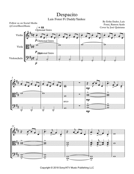 Despacito String Trio Page 2