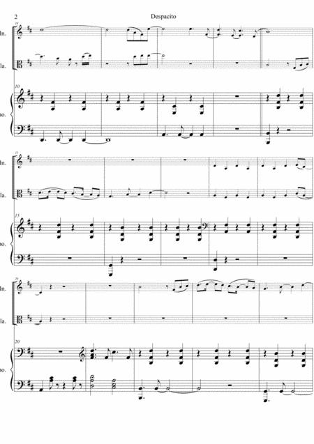 Despacito Violin Viola And Piano Cover Page 2