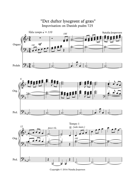 Det Dufter Lysegrnt Af Grs Organ Improvisation Page 2