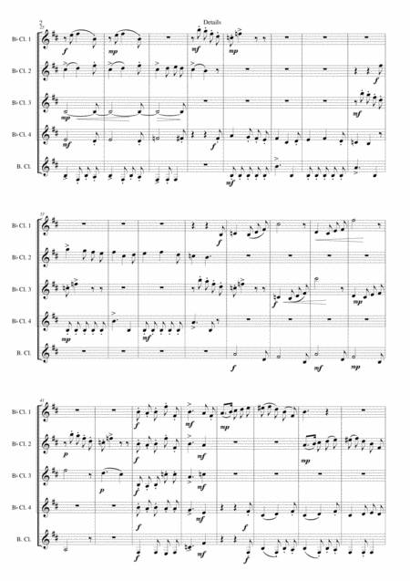 Details For Clarinet Quintet 4 B Flats And 1 Bass Page 2