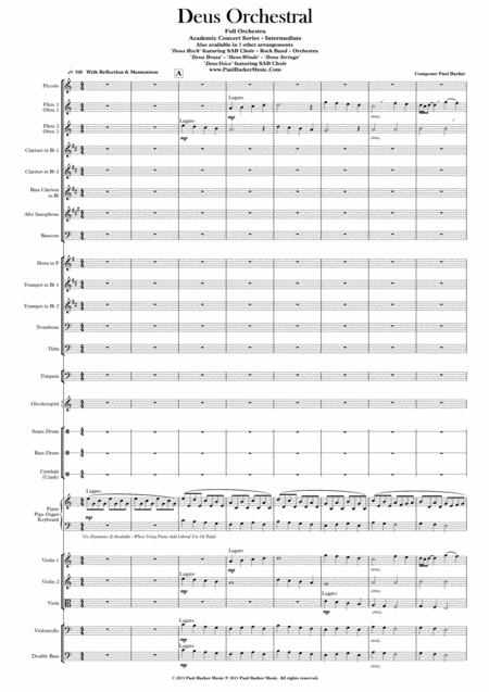 Deus Orchestral Score Parts Page 2