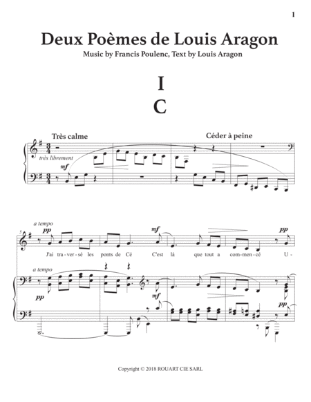 Deux Pomes De Louis Aragon C In 2 Low Keys E E Flat Minor Page 2