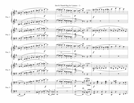 Devils Thumb Rag From Boulder Rags Arr For 5 Pianos Page 2