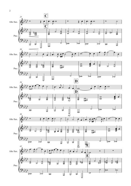 Didos Lament For Alto Saxophone And Piano Page 2