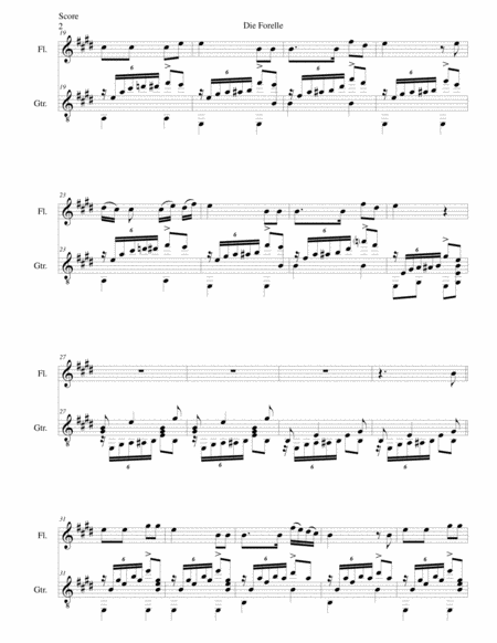 Die Forelle The Trout For Flute And Guitar Page 2