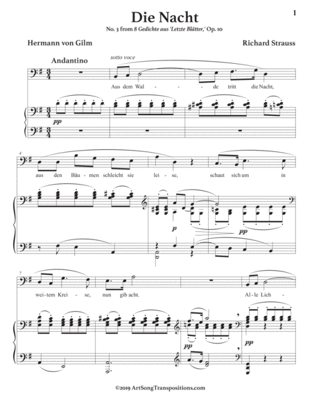 Die Nacht Op 10 No 3 G Major Bass Clef Page 2