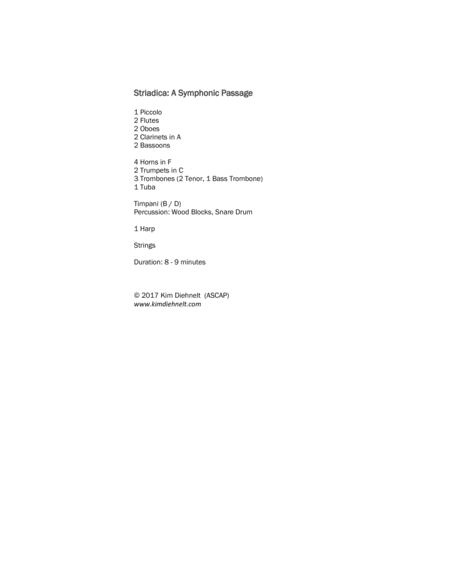 Diehnelt Striadica A Symphonic Passage Score Page 2