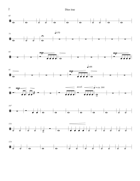 Dies Irae Bass Drum Part Only Page 2