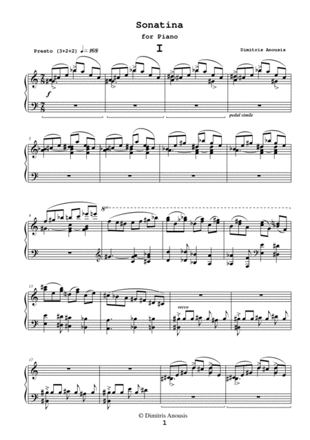 Dimitris Anousis Sonatina For Piano Page 2