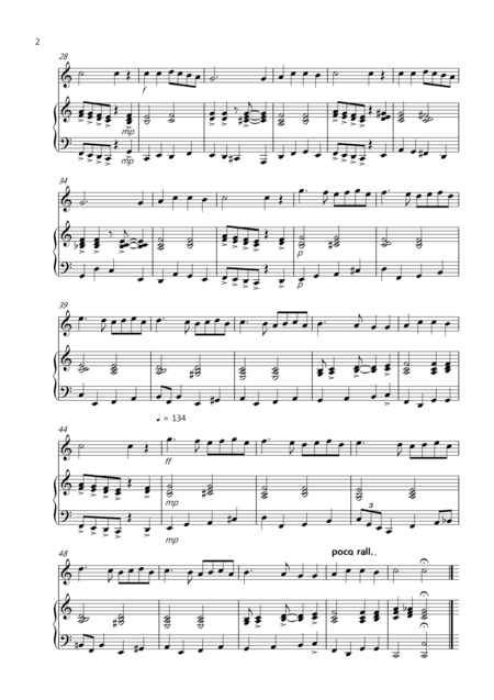 Ding Dong Merrily On High Jazzy Style For Violin And Piano Page 2