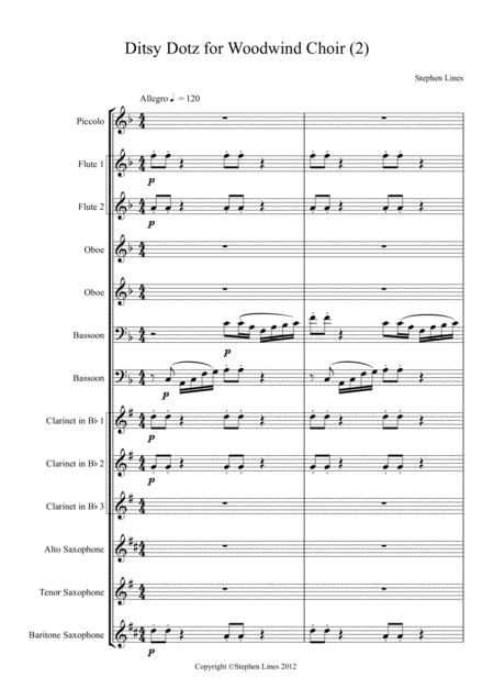 Ditsy Dots For Woodwind Choir 2 Page 2