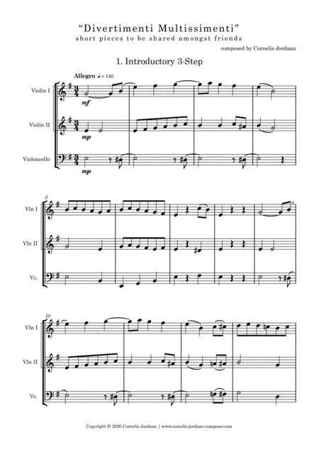 Divertimenti Multissimenti 5 Trios To Be Shared Amongst Friends For 2 Violins Violoncello Page 2