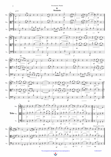 Divertimento Cantabile Menuetto Allegro Page 2