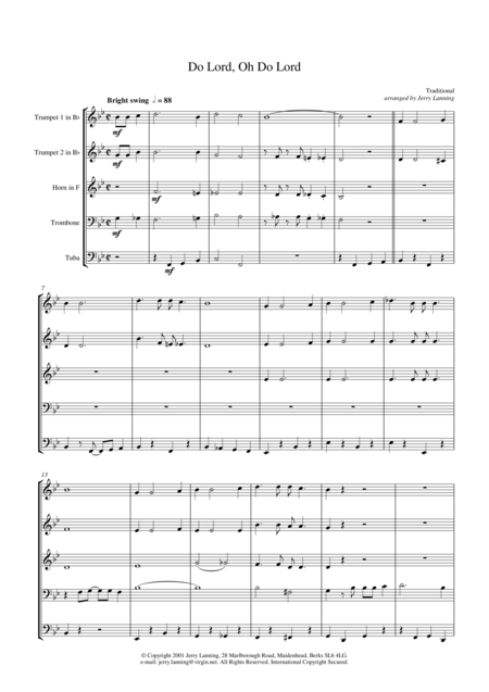 Do Lord Oh Do Lord Brass Quintet Page 2