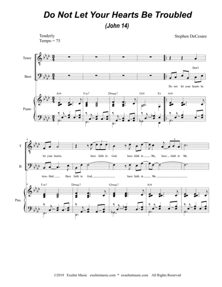 Do Not Let Your Hearts Be Troubled Duet For Tenor Bass Solo Page 2