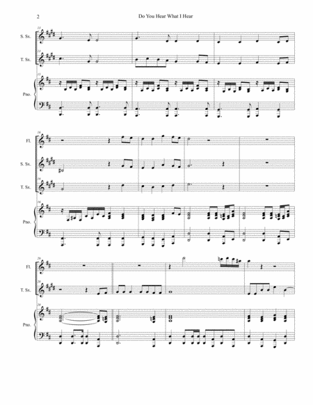 Do You Hear What I Hear Duet For Soprano And Tenor Saxophone Page 2