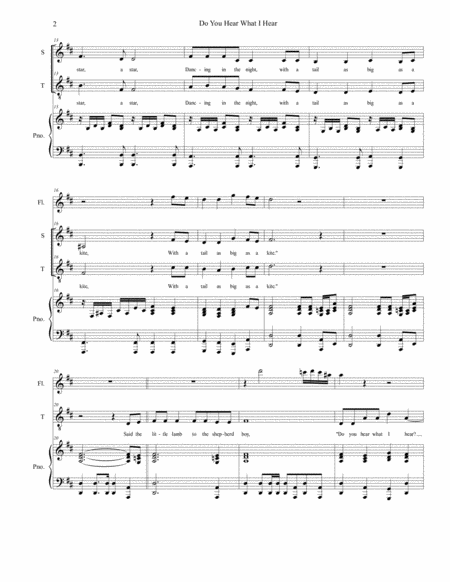 Do You Hear What I Hear For 2 Part Choir Sop Ten Page 2