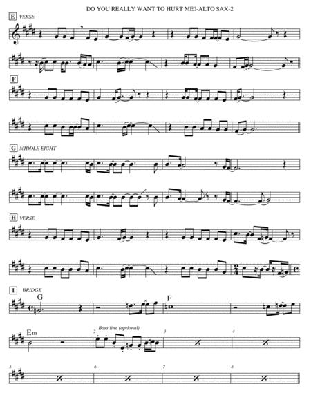 Do You Really Want To Hurt Me Alto Sax Page 2