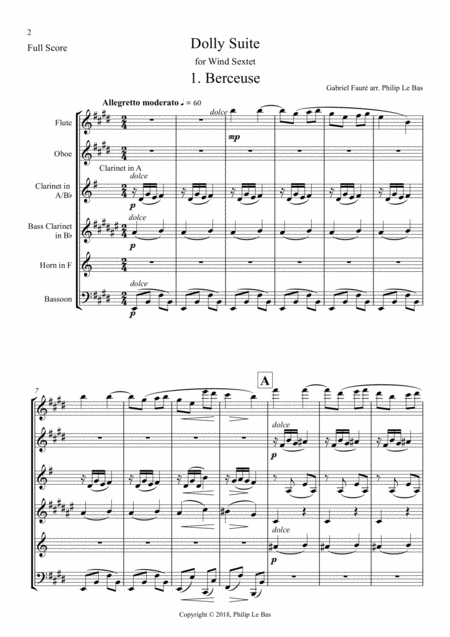 Dolly Suite For Wind Sextet Page 2