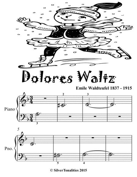 Dolores Waltz Beginner Piano Sheet Music Tadpole Edition Page 2