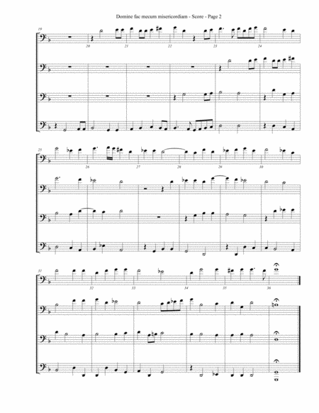 Domine Fac Mecum Misericordiam For Trombone Or Low Brass Quartet Page 2