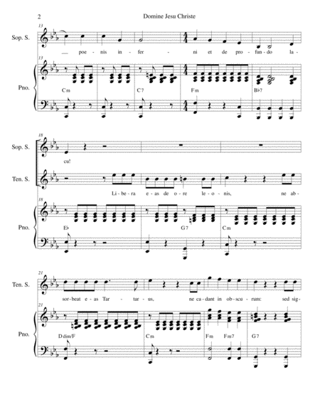 Domine Jesu Christe From Missa De Profunctis Page 2