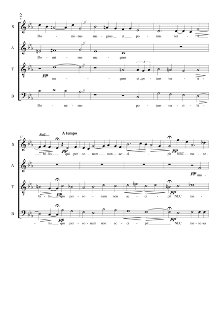 Dominus Deus Vester Mootet For Satb A Cappella Page 2