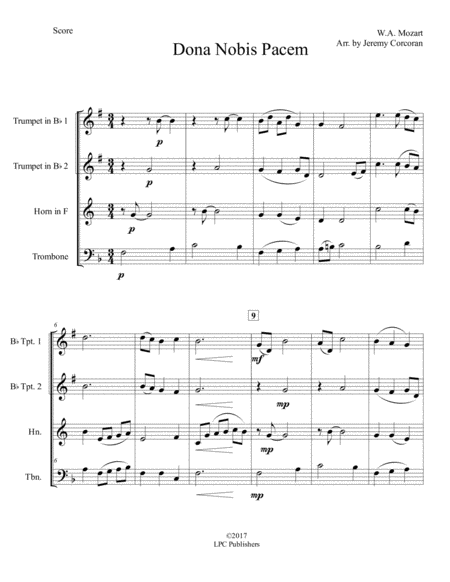 Dona Nobis Pacem For Brass Quartet Page 2