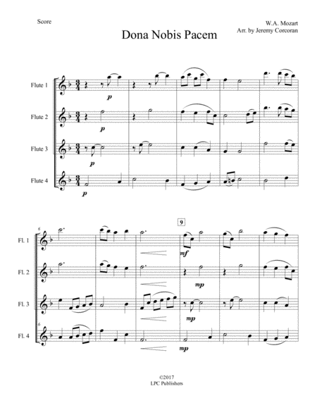 Dona Nobis Pacem For Flute Quartet Page 2