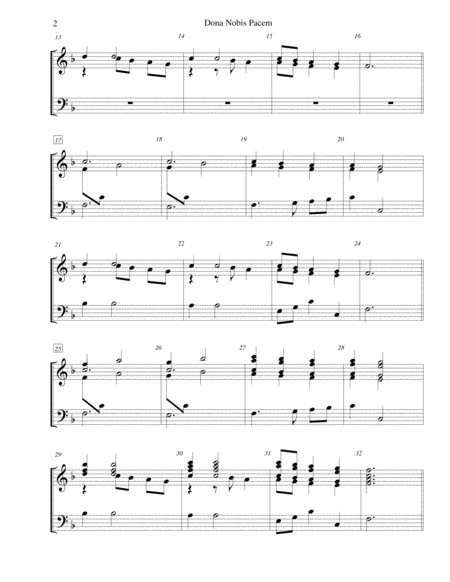 Dona Nobis Pacem Give Us Peace For 3 Octave Handbell Choir Page 2