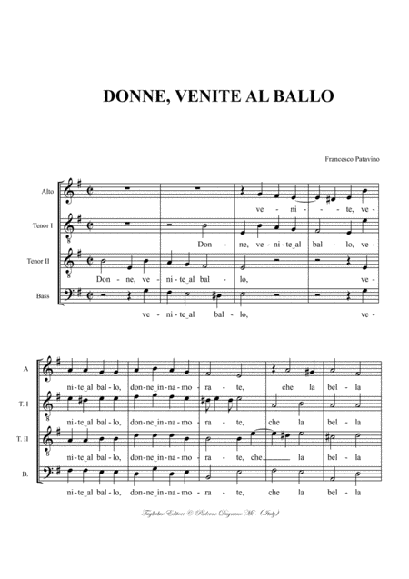 Donne Venite Al Ballo Francesco Patavino Page 2