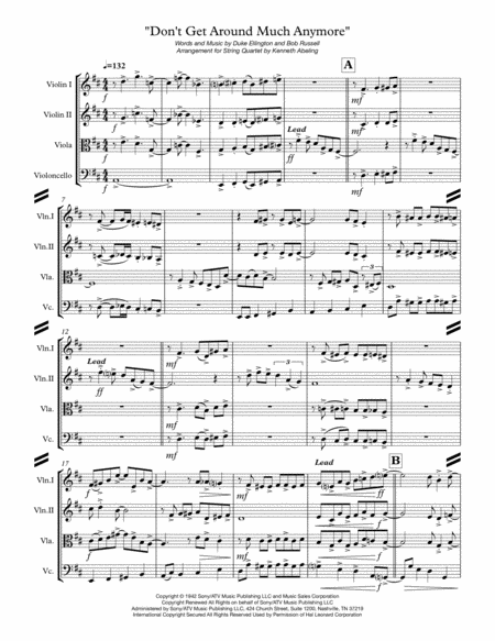 Dont Get Around Much Anymore For String Quartet Page 2